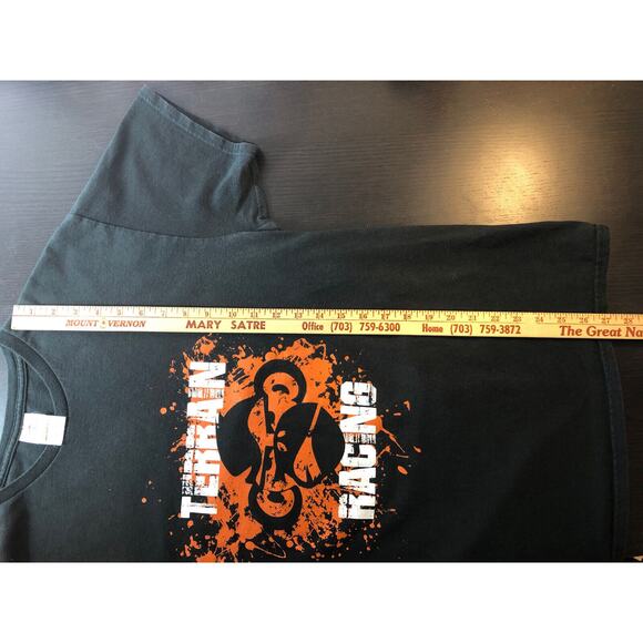 Terrain Racing Graphic T-Shirt Monkey Face Black and Orange Unisex Adult Large - Picture 6 of 8